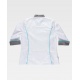 CHAQUETA COCINERA ENTALLADA SEÑORA C/VIVOS BLANCO GRIS WT
