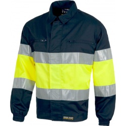 CAZADORA ALTA VISIBILIDAD BICOLOR C/CINTAS REFLEX. 100% ALG. WT