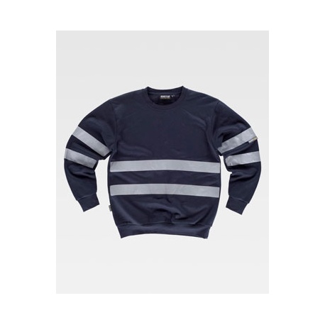 SUDADERA CUELLO REDONDO CON CINTAS RELFEX. WT