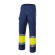 PANTALON BICOLOR MULTIBOLSILLOS ALTA VISIBILIDAD ENTRE CINTAS REFLEX. 65% POL. 35% ALG. VELILLA