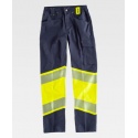 PANTALON MULTIBOLSILLOS COMBINADO TEJIDO ELASTICO CON CINTAS DISCONTINUAS WT.