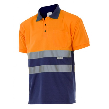 POLO MANGA CORTA A/V BICOLOR 100% POLIESTER VELILLA