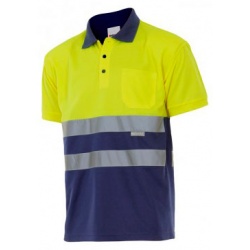 POLO MANGA CORTA A/V BICOLOR 100% POLIESTER