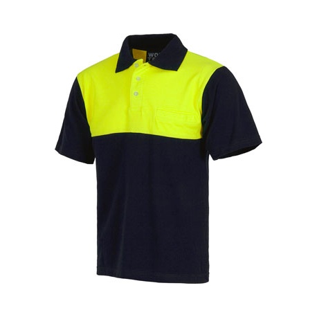 POLO MANGA CORTA COMBINADO A.V. 100 % ALG. WT