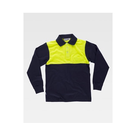 POLO MANGA LARGA COMBINADO A.V. 100 % ALG. WT