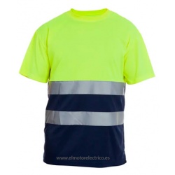 CAMISETA M/CORTA A.V. COMBINADA C/BANDAS REFLEX 100 %POL WT