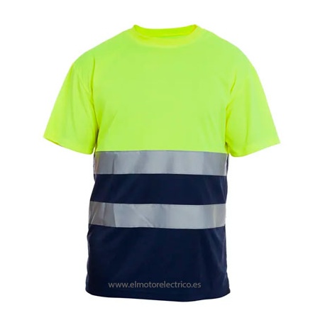 CAMISETA M/CORTA A.V. COMBINADA C/BANDAS REFLEX 100 %POL WT