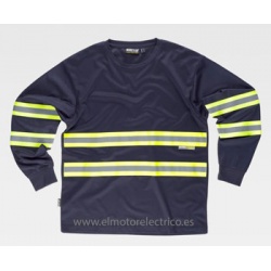 CAMISETA M/LARGA C/BANDAS REFLEX COMBINADAS 100%POL WT