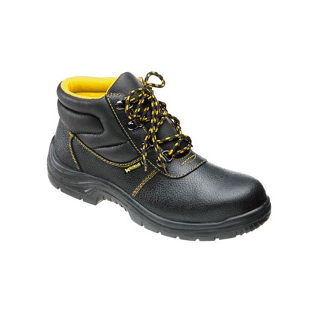 BOTA PIEL NEGRA S3 CORDONES WOLFPACK