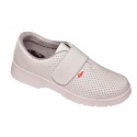 ZAPATO CIERRE VELCRO PUNTEADO BLANCO MOD. 1807-LM DIAN