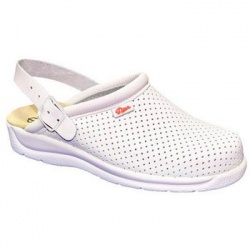 ZUECO CON CORREA BLANCO DIAN MOD.PISA CORREA