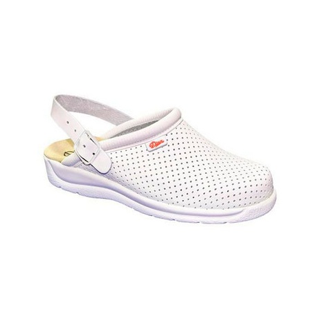 ZUECO CON CORREA BLANCO DIAN MOD.PISA CORREA