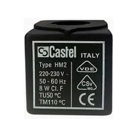 BOBINA DE VALVULA SOLENOIDE TIPO CASTEL HM2 220 V 8W TU50
50-60HZ