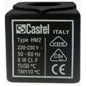 BOBINA DE VALVULA SOLENOIDE TIPO CASTEL HM2 220 V 8W TU50
50-60HZ