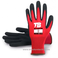 GUANTE NYLON ROJO RECUBIERTO NITRILO 700RMF TOUCH TB