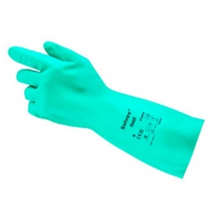 GUANTE SOLVEX NITRILO VERDE FLOCADO FELPA 33CM ANSELL