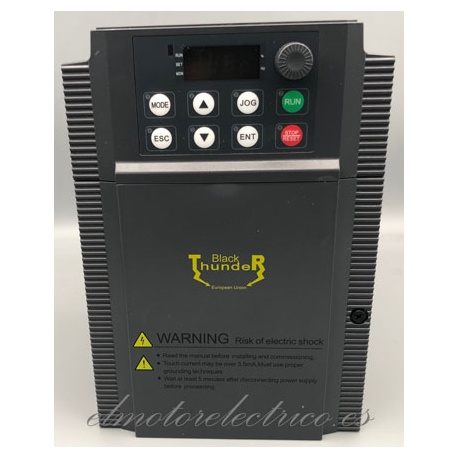 Variador Frecuencia 2 CV-1.5 KW BT31-1R5G/2R2P-T3 Entrada Trifasica 380V Salida trifasica 380V BLACK THUNDER