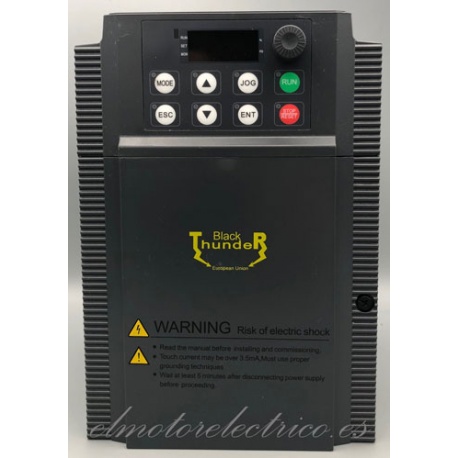 Variador Frecuencia 3 CV-2.2 KW BT31-2R2G/3RP-T3 Entrada trifasica 380V Salida trifasica 380V BLACK THUNDER