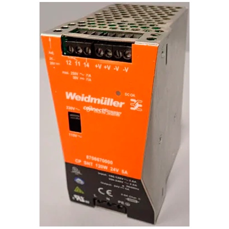 FUENTE ALIMENTACION.24V 120W 5A MARCA WEIDMULLER RECUPERADA