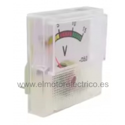 VOLTIMETRO ANALOGICO DE AGUJA 0-15V CC 40X40 mm