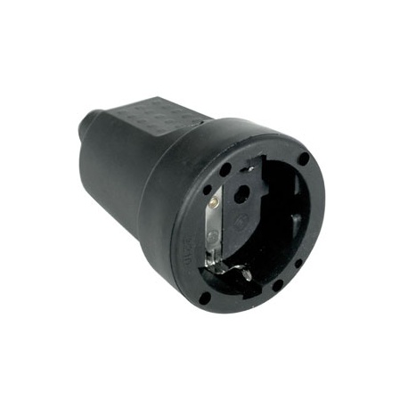 BASE ENCHUFE AEREA GOMA NEGRA 16 A
