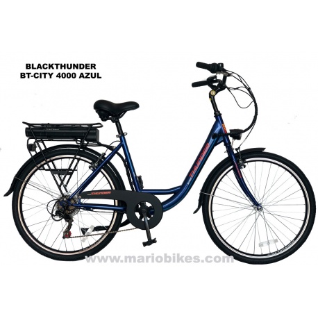 BICICLETA ELECTRICA BT-CITY-4000DV AZUL BLACK THUNDER 