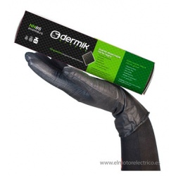 GUANTE NITRILO NEGRO ACABADO DIAMANTE DERMIK