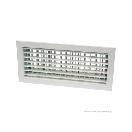 REJILLA 250x100 DOBLE IMPULSION ALUMINIO BLANCO