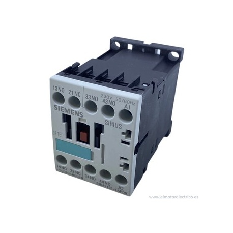 CONTACTOR 3RH1131-1AP00 AUXILIAR 3 NO+1 NC 3 AMP. SIEMENS SIRIUS 3R 220V