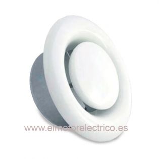 BOCA DE EXTRACCION PARA VENTILACION EN ALUMINIO BLANCO 160 mm