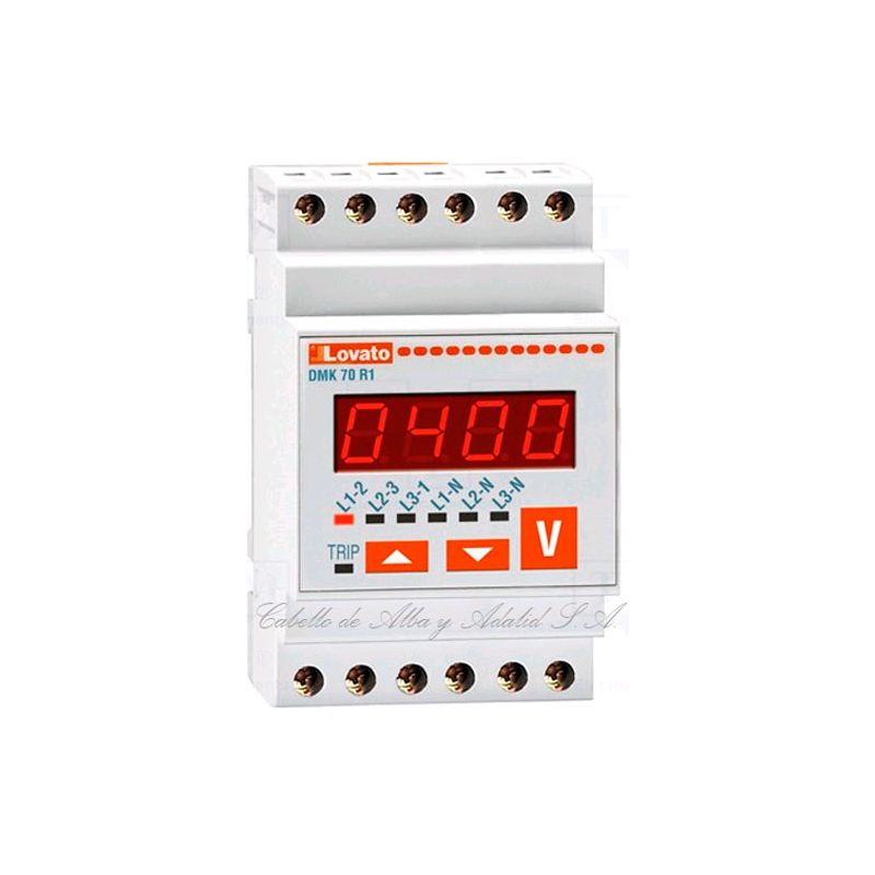 Medidor de Tensión AC Modular Electric Voltimetro DMK 70 R1 Lovato