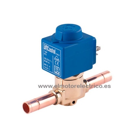 VALVULA SOLENOIDE CASTEL 1068/3A6 3/8 SOLDAR 220V 8W 