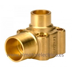 CUERPO VALVULA EXPANSION DANFOSS T12 67B4017 EN ANGULO ENTRADA-SALIDA 22X28MM SOLDAR

