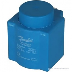 BOBINA PARA SOLENOIDE DANFOSS 018F6991 DE CORRIENTE CONTINUA SISTEMA AKV PARA VALVULA 220V 18W USADA
