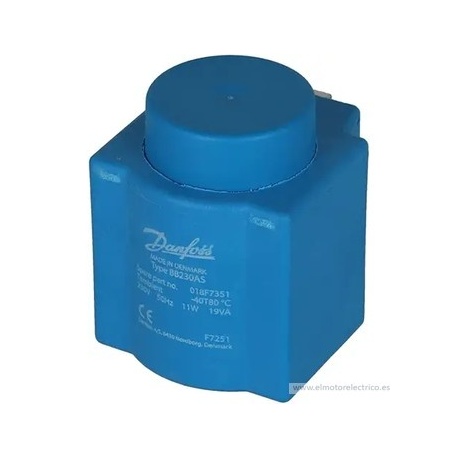 BOBINA PARA SOLENOIDE DANFOSS 018F6991 DE CORRIENTE CONTINUA SISTEMA AKV PARA VALVULA 220V 18W USADA