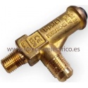 VALVULA SEGURIDAD EN ANGULO 3060/23C300 CASTEL 1/4 NPT X 3/8 SAE 30bar