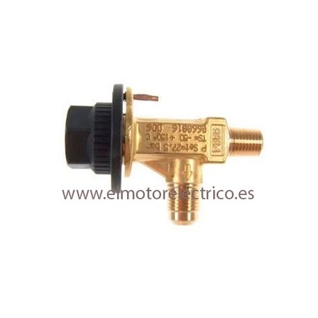 VALVULA SEGURIDAD EN ANGULO 3060/34 CASTEL 3/8 NPT X 1/2 SAE 30BAR