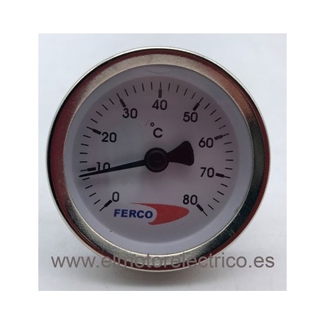 TERMOMETRO HORIZONTAL DE 0º A 80º FERCO
