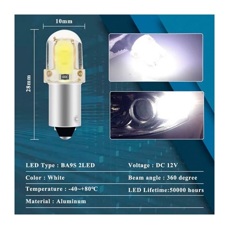 LAMPARA LED BA9S 12V 5W PARA VEHICULOS