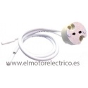 PORTALAMPARAS G5.3 TERMOPLASTICO CON CONEXION PARA LED Y HALOGENO  BLANCO 