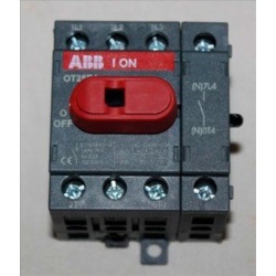 INTERRURTOR SOBRE CARRIL  ABB OT25E4 TRIF. 25A 4 POLOS