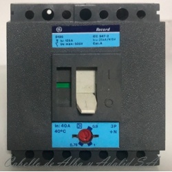 INTERRUPTOR AUTOMATICO 40A GENERAL ELECTRIC RECORD 230V 3POLOS + NEUTRO REF.711153