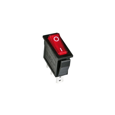 INTERRUPTOR LUMINOSO 16 A TECLA ESTRECHA ON-OFF
