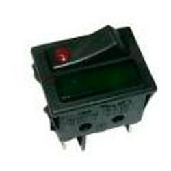 INTERRUPTOR ROJO+PILOTO VERDE RF.9519  15 A  30X22MM