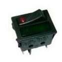 INTERRUPTOR ROJO+PILOTO VERDE RF.9519  15 A  30X22MM
