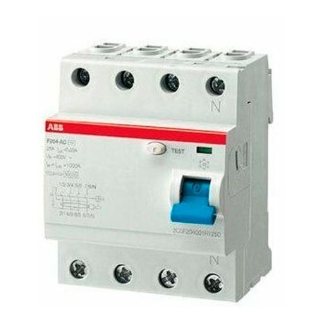 DIFERENCIAL F204 AC-40/0.03 ABB 40A 220V 4P F204AC 2CSF204001R1400 