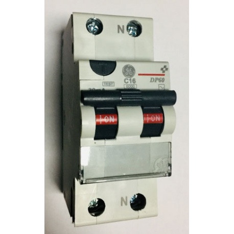 MAGNETOTERMICO DIFERENCIAL 1 POLO+NEUTRO 16A GE DP60 C16/030  608663