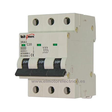 MAGNETOTERMICO TRIPOLAR 20 A VOLTIMERC