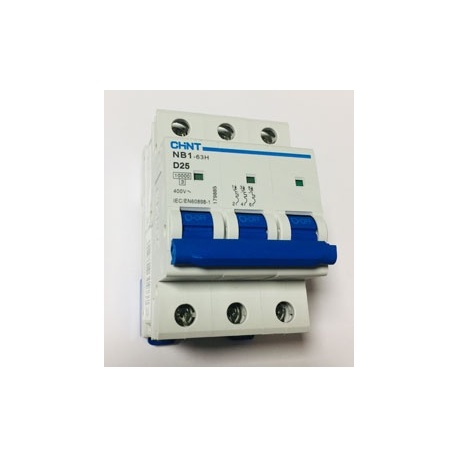 MAGNETOTERMICO TRIPOLAR 25 AMP 3P NB1-63H D25 CHINT