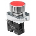 PULSADOR METALICO ROJO NC CON RETORNO 